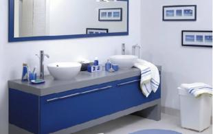 Salle de bain bleu